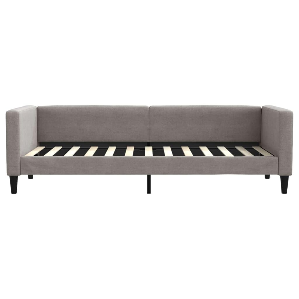 Brokky 353981 Letto da Giorno Tortora 80x200 cm in Tessuto Divano Letto,Giroletto, Singolo, Matrimoniale, Moderna