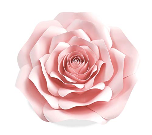 DecorInTheBox Handmade 8-inch Paper Flower, Fully Assembled, Baby Shower,Nursery Decoration, Home Decor, Birthday, Wedding Artificial Flower (Light Pink)