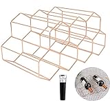 Gran regalo: este botellero y tapón de vino son un gran regalo para cualquier amante del vino, no requiere ensamblaje, puede usarlo fuera de la caja.