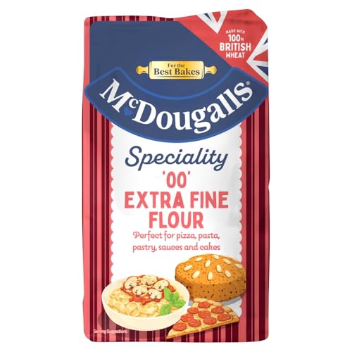 McDougalls 00 Grade Premium Plain Flour Finely Milled For Smoother Results, 1 kg Bag (Pack of 1)