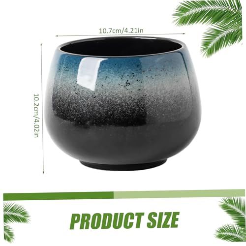 Pot plante rond céramique 4 pouces pour culture hydroponique et fleur