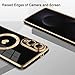 AIGOMARA Magnetic Case Made for Samsung Galaxy S25 Edge [Wireless Charging Compatible] Heart Design Soft TPU Phone Cover Anti-Scratch Shockproof Slim Case for Women - Black