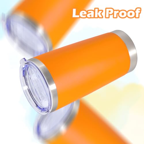 Image of 20oz Tumbler Insulated Tumblers Vacuum Coffee Mug with Lid Orange 12Pack
