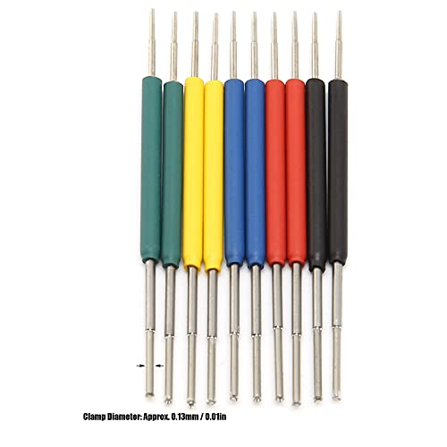 Image of Mini SMD IC Test Hook Clips, 10 Pcs 5 Colors Test Clip Ultra Small Clip Chip Foot Clip Micro IC Clamp SOIC /TSSOP /TSOP /SSOP /MSOP /PLCC /QFP /TQFP /LQFP /SMD IC Test Chip Mini Chips Adapters