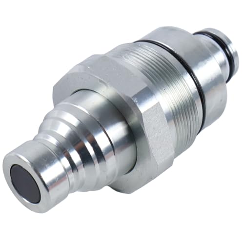 Image of V1311-77140 7246799 AT406474 Hydraulic Male Flat Face Quick Coupler 48mm Compatible with Kubota SVL75-2 SVL95-2 SSV65 SSV75, Bobcat 753 763 773 863 864 883, JD 318E 319E 320E, 47396760 373-6967