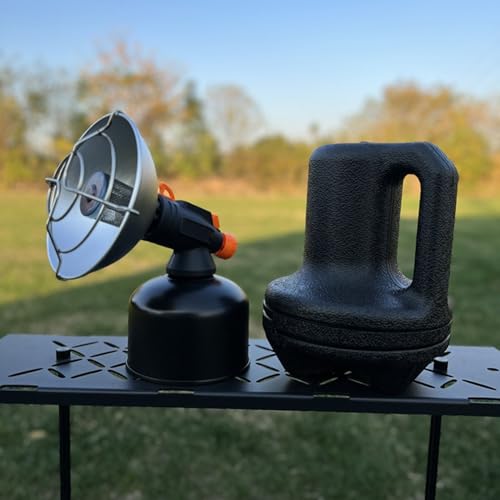 LVYXON Calentador de propano portátil para camping, 4300 BTU ajustable, estufa de gas al aire libre con encendido electrónico, calentador de calefacción de aleación de aluminio y magnesio para caza