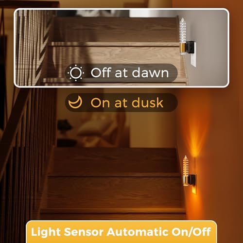 Image of L LOHAS LED Plug in Night Light, Flameless Candle Night Lights Plug into Wall with Dusk to Dawn Sensor, 0-100 LM Dimmable Night Light for Bedroom Bathroom Hallway Home Decor(2 Pack)