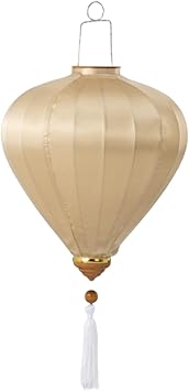 SYALEO Solid Color Oval Silk Lantern Chinese New Year Lantern Japanese Vietnam Hanging Lantern Light Lamp for Festival Party Outdoor Patio Decor