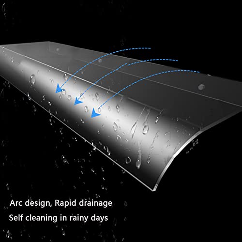 Toldo para puerta delantera impermeable con lámina de policarbonato resistente 7