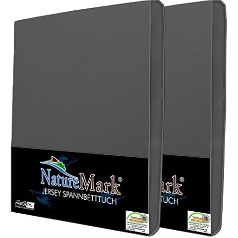 NatureMark 2er Pack Jersey Spannbettlaken Cover