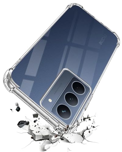 Image of Jkobi Shockproof Crystal-Clear Back Cover for Realme Narzo 80x (Anti Yellow Case | Drop & Camera Protection | Hard Polycarbonate)