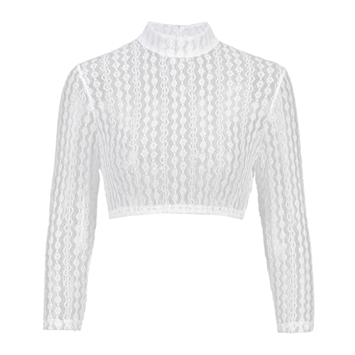 Kelliar Dirndl Bluse Weiß Dirndlbluse Damen Langarm Trachtenbluse Damen...