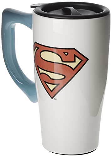 Spoontiques - Ceramic Travel Mugs - Superman Cup - Hot Or Cold Beverages - Gift For Coffee Lovers #TOP1