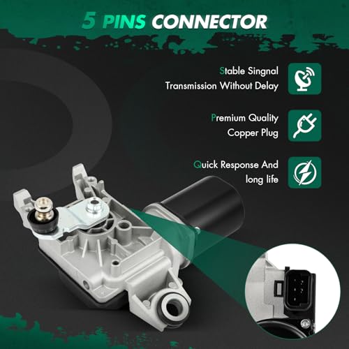 Image of SCITOO Front Windshield Wiper Motor Replacement for 2003-2005 for Chevrolet for Cavalier,2003-2004 for Oldsmobile for Alero Wiper Motor 22711473 5 Pins