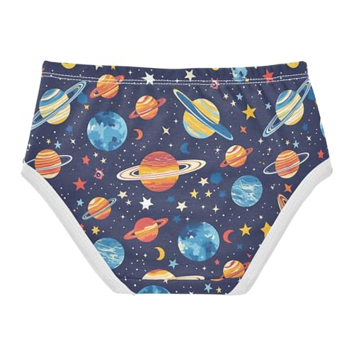 Wusikd Planets Girls' Underwear Cotton Stars Girls Briefs Soft Toddler Underwear 2T2