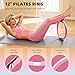 Uyittour 16PCS Pilates Kit for Home Workouts, Essential Equipment Set with 12'' Ring & 9” Ball, 5 Resistance Bands - Pilates Starter Kit for Women, Full Body Toning & Strength