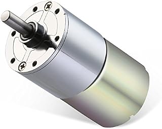 Greartisan DC 24V 300RPM Gear Motor High Torque Electric Micro Speed Reduction Geared Motor Centric Output Shaft 37mm Diameter Gearbox