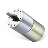 DC 12V 10RPM Gear Motor High Torque Electric Micro Speed Reduction Geared Motor Centric Output Shaft 37mm Diameter Gearbox
