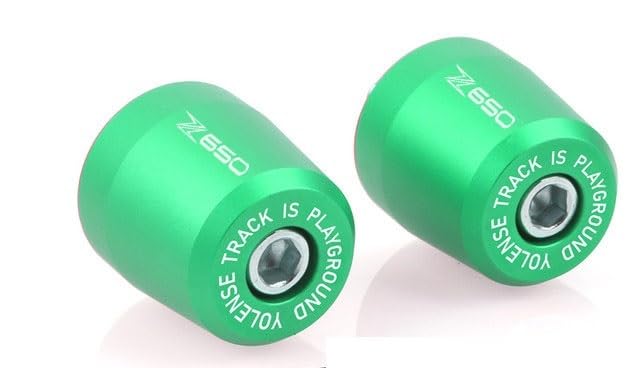 Guidon Moto Kawasaki Z650 et ZH2 Embouts de Poignées Verts