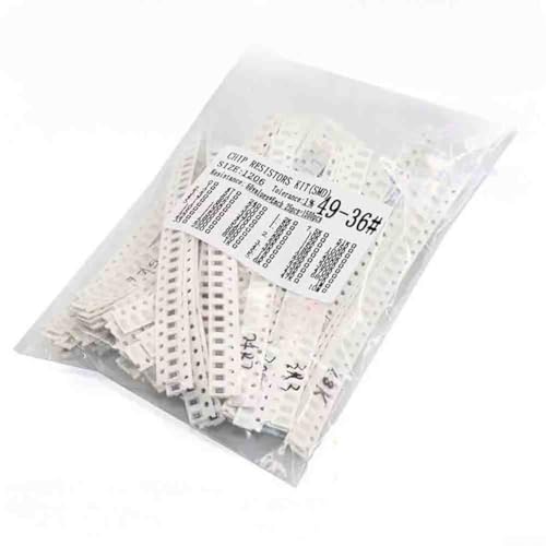 Minhe 1206 SMD Resistor Kit 1500pcs – 60 Valores 1ohm a 10M Ohm 1% Tolerancia, 25pcs cada valor para prototipos y reparación electrónica