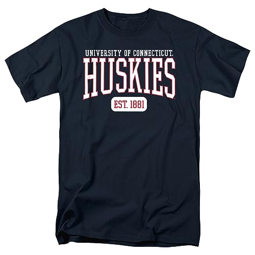 University of Connecticut Official Est. Date Unisex Adult T Shirt,Connecticut Huskies, 5X-Large