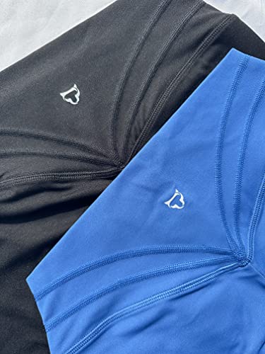 Tomtiger Workout Shorts For Women High Waist Gym Fitness Running Yoga Bike Active Exercise Women's Short Tummy Control 3" (S, Black) #TOP4