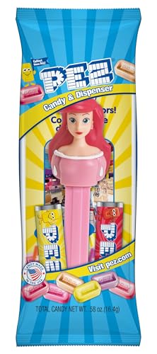 Image of Disney The Little Mermaid PEZ Party Pack, 12 count Assorted Characters each individually wrapped two candy refills