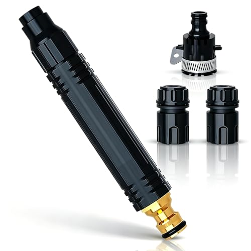 Home High-Pressure Car Wash Water Gun with Booster Nozzle 2026 Upgraded Hydro Jet Nozzle Pressure Washer Tools Adjustable Jet Spray Pattern for for Garden Patio Car Pet Window