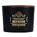 REFRESH Aromatherapy Scented Soy Candle w 3 Wick Stress Relief Black Candles Velas Aromaticas (Lavender Sage Peppermint)