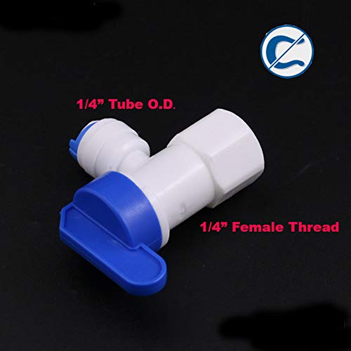 PureSec Water Storage Tank Ball Valve 1/4 inch O.D.RO Tubing x 1/4 inch