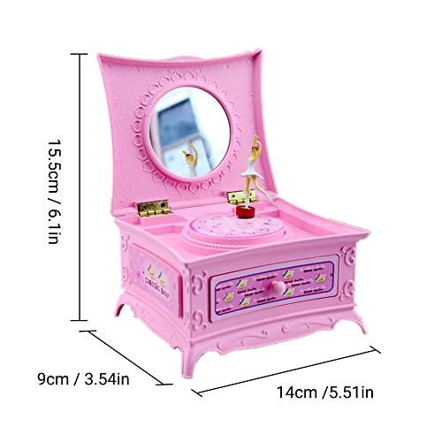 muslady Dancing Girl Music Box Criativo penteadeira Música Caixa de joias Retro Decoração para casa