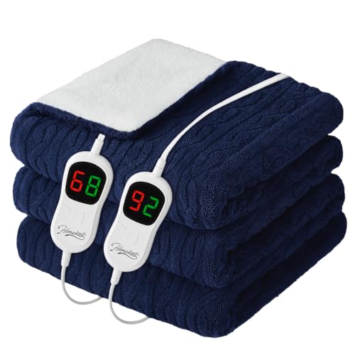 Image of Homemate Heated Electric Blanket Queen Size 84 inchx 90 inch Heating Blanket