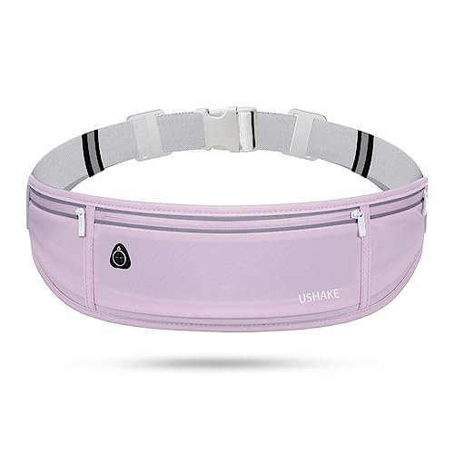 USHAKE Slim Running Belt, Workout Fanny Pack for Men Women,Exercise Waist Pack for Apple iPhone...