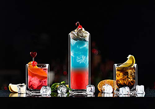 Sun's Tea Strong Double Wall Insulated Highball Tall Drinking Glasses For Bourbon Or Whiskey Cocktail, Martini, Tropical Drink, Champagne, Beer | Mojito And Tom Collins Glasses -- Set Of 2 (14 Oz) #TOP2