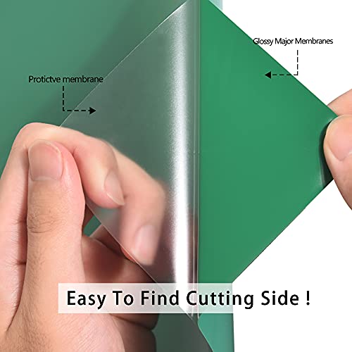 Image of RENLITONG Green Iron on Vinyl - 12Inch by 5ft Roll HTV Heat Transfer Vinyl for T-Shirt HTV Rolls for All Cutter Machine - Easy to Cut & Weed for Heat Transfer Design