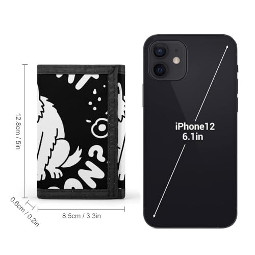 Funny Wolf Wallet Men Trifold Wallet Slim Coin Purse with 8 Card Slots Credit Card Holder2