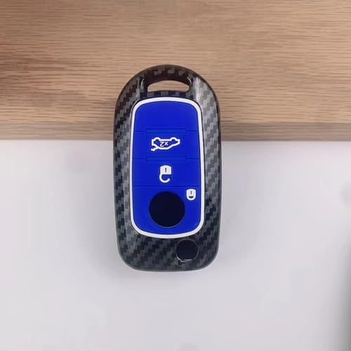 Funda de llave para Fiat Tipo en fibra de carbono ABS elegante 4