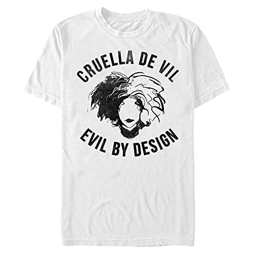 T-Shirt Homme Disney Evil by Design Anti Déformation en Pur Coton Respirant