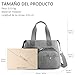 DORRISO Bolsos de Mujer Bandolera Bolso Moda Lona Bolsa Tote Bolso Grande Bolso de Mano Trabajo Escuela Viajes Casual Diario Bolsos Cruzados Gris Imagen de DORRISO Bolsos de Mujer Bandolera Bolso Moda Lona Bolsa Tote Bolso Grande Bolso de Mano Trabajo Escuela Viajes Casual Diario Bolsos Cruzados Gris