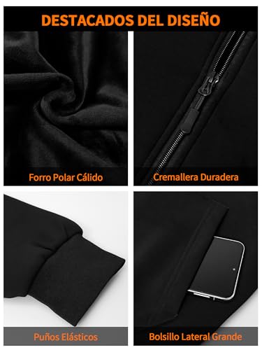 Sudadera con capucha calefactable de 9 zonas con batería para invierno 5