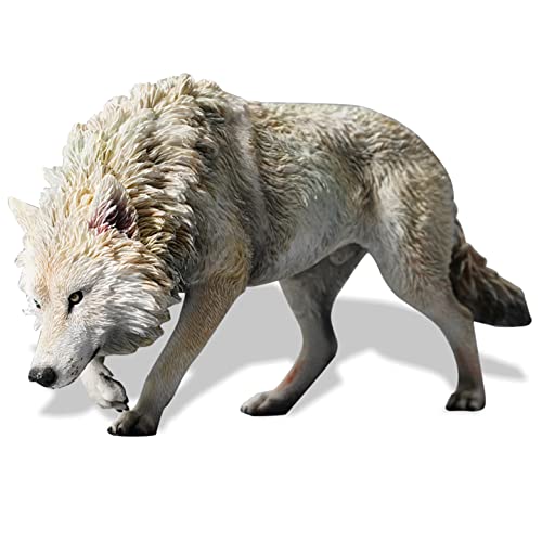 MMOS X JXK Attacking North American Grey Wolves, Wolf Statue with Intricate Details, Gift for Animal Lovers