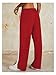 BEAUDRM Women's Y2K Baggy Sweatpants Wide Leg Track Pants Striped Low Rise Drawstring Pant Joggers Streetwear Red Medium