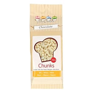 FunCakes Chocolade Chunks Wit, Heerlijke Bakvaste Chocolade om Toe te Voegen aan Taarten, Cupcakes, Muffins of Koekjes…