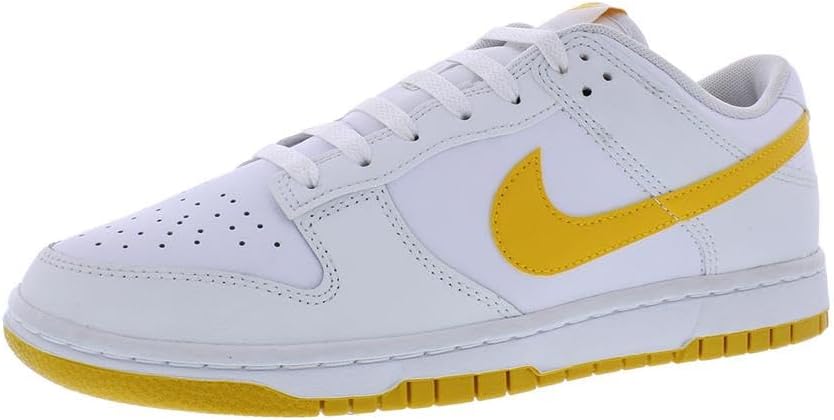 Nike Dunk Low Retro Men's Shoes (DV0831-110, White/Summit White/University Gold) Size 11.5 - Image 5