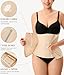 MERYOSZ Zipper Waist Trainer for Women - Mesh Corset Shapewear Tummy Control Body Shaper Waist Cincher Postpartum Girdle(Beige, Medium)