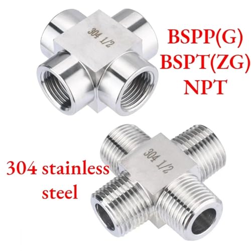 Conector de tubería divisor de 4 vías hembra BSPP G M14x1.5 para unión de conductos 4