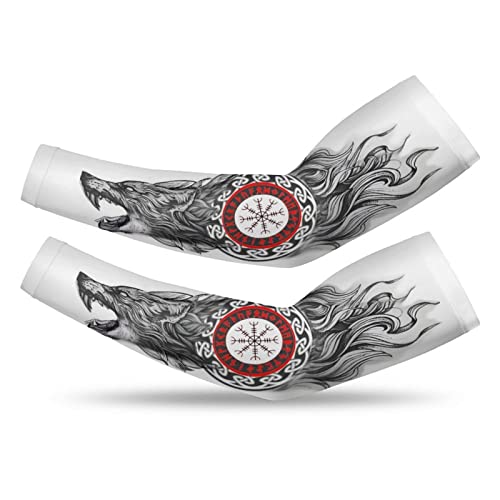 Viking wolf head tattoo cover-up pour masquer un tatouage et rester au frais