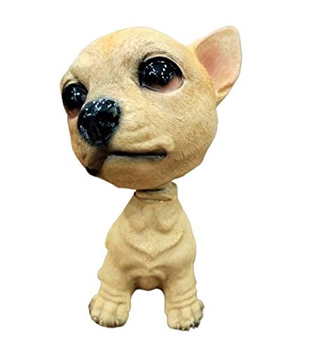 Image of Awestuffs Dog Bobblehead Resin Bobblehead Action Figure for Car, Desk, Office, Home Decor (Chihuahua)