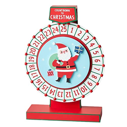WAITLOVER Décoration de Noël en bois avec calendrier de compte à rebours du Père Noël Cover