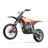 RiderX Electric Dirt Bike for Adults Teens, 3000W Brushless 220Nm Motor - 45° Slope, 38 MPH, 48V/23.5Ah Removable Battery, Dual Hydraulic Brakes & Full Suspension Electric Motorcycle for 13+, Orange